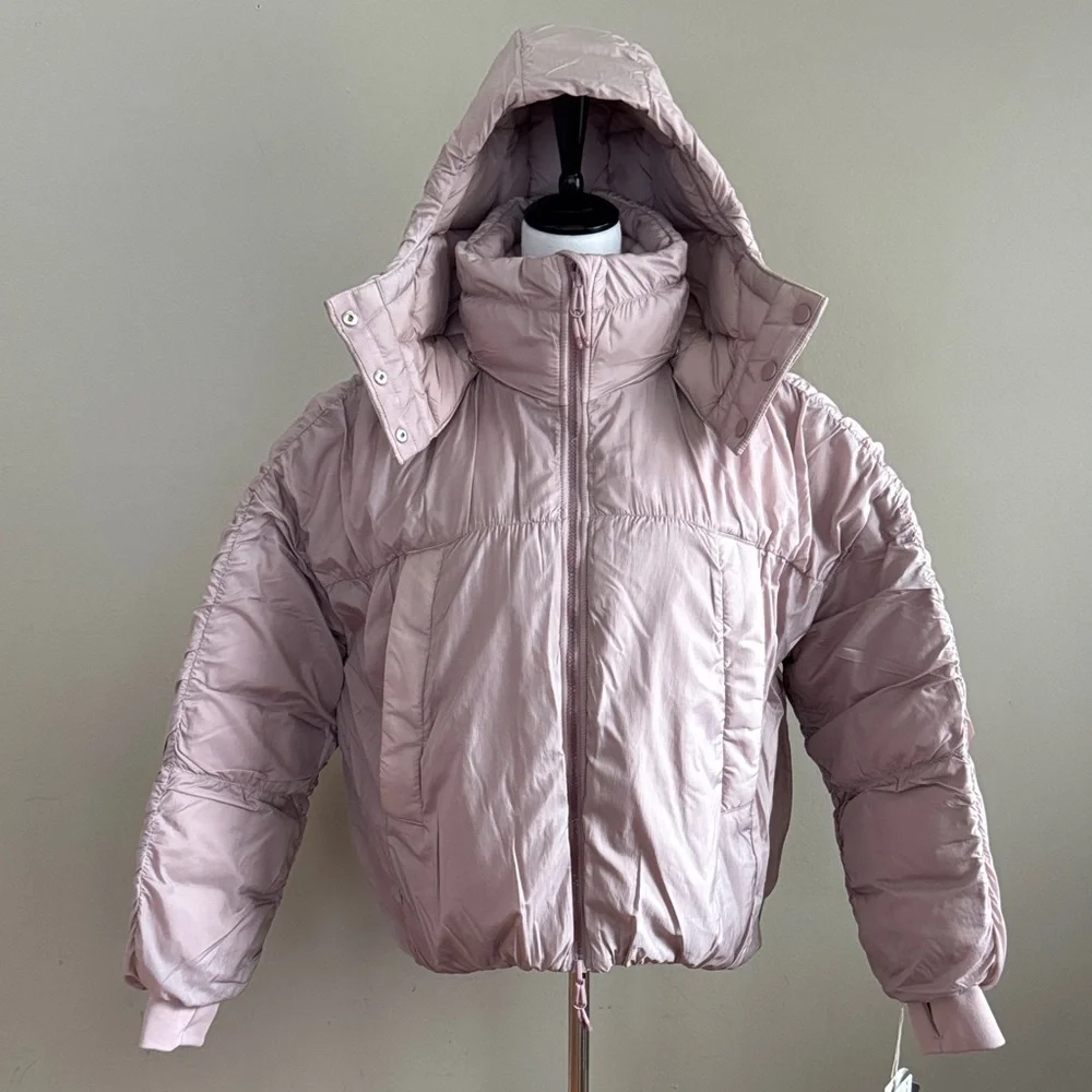 Free‎ People Movement Like a Dream Reversible Puffer in Mauve Winter Jacket Sz M